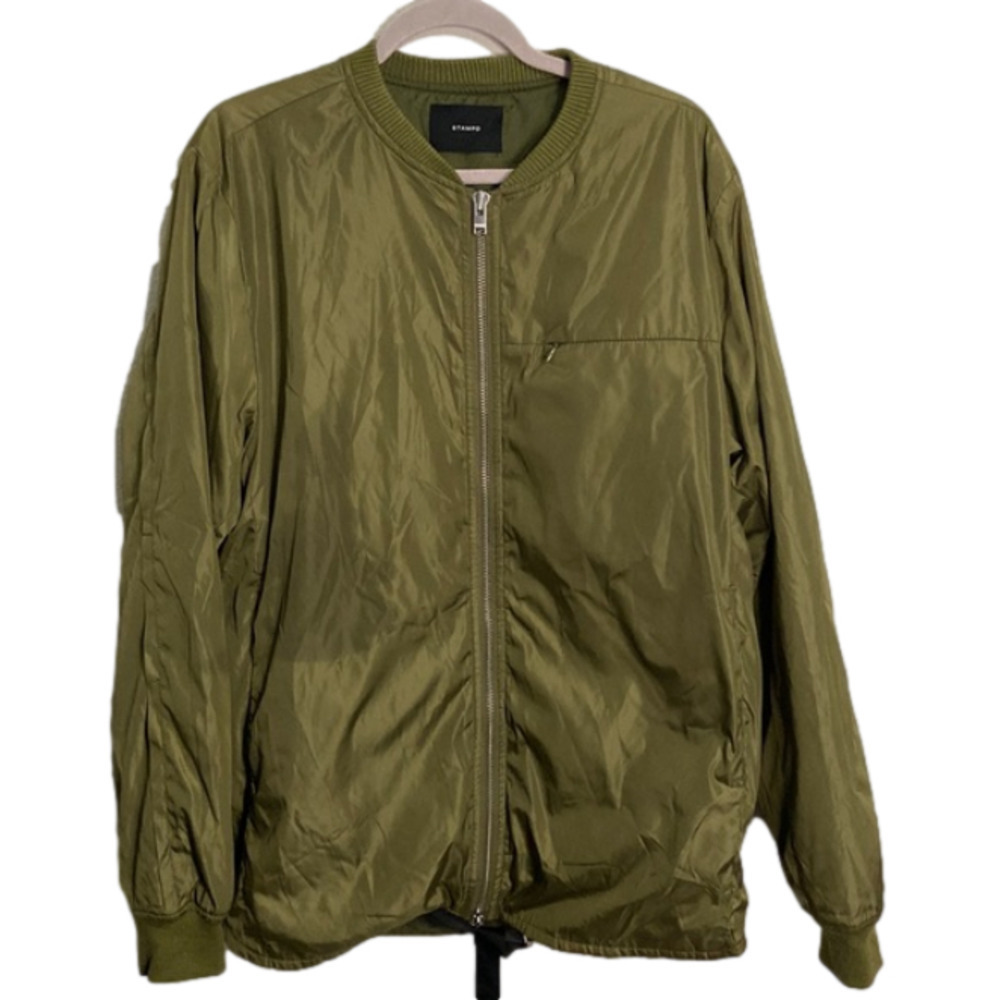 Stampd Olive Bomber  Jacket Full-Zip Mens Size XL